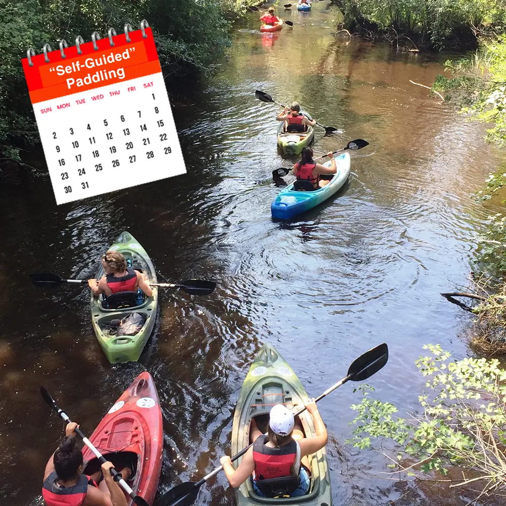 kayakers and canoers in the new jersey pine barrens
