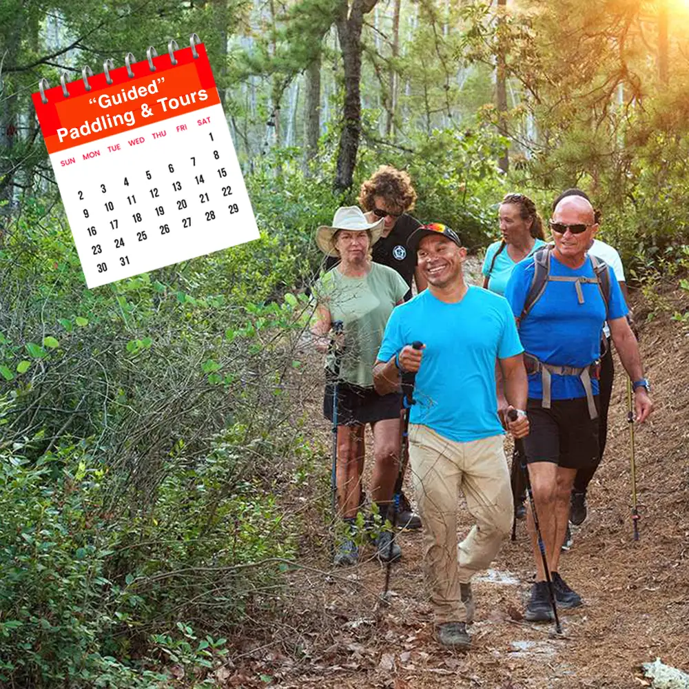 photo of hikers in the new jersey pine barrens
